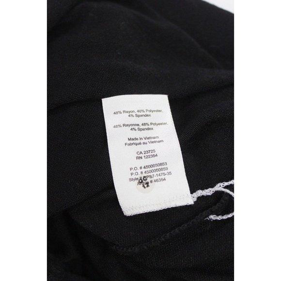 Aritzia WILFRED FREE Diapason Black Jersey Knit Long Sleeve T-Shirt Top, Size S - Picture 11 of 12